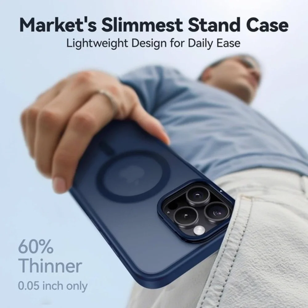 Casekoo Stash Stand & Mag Safe Iphone‎ 15 Pro Deep Sea Blue (5148)